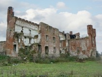 The collapsing ruin of Schaaken Castle also called Nekrassowo in Kaliningrad Russia Ill post another view in the comments