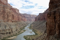 The Colorado River and Grand Canyon from the Nankoweap trail  Granaries 