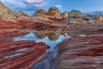 The colourful sandstone formations at White Pocket AZ 