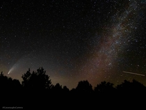 The Comet the Milky Way and the International Space Station At the same time