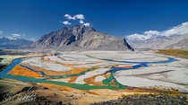 The Confluence of the Indus and Braldu Rivers at Shigar Pakistan by SM Bukhari 