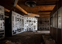 The control room in an abandoned power plant 