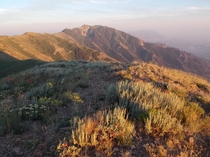 The crest of the Wellsville Mountains in northern Utah 