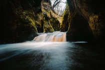 The Devils Pulpit Kilearn Scotland after a heavy rainfall 