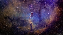 The Elephant Trunk Nebula in the Hubble Palette 