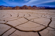 The famous Mud Cracks of Death Valley Death Valley National Park California USA 