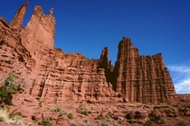 The Fisher Towers just outside Moab UT 