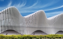 The futuristic High Speed train station designed by Santiago Calatrava Reggio Emilia Italy  photo by Stefano Landenna