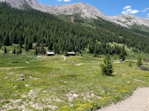 The ghost town of Independence Colorado USA as seen in August 