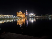 The golden temple at night India