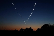 The Great Conjunction of Saturn and Jupiter forming a single bright star in the sky they finally aligned on December st