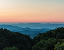 The Great Smoky Mountains as seen from Wayah Bald NC 