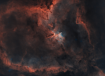 The Heart Nebula in Bicolor Starless 