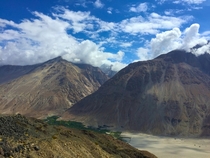 The heavenly route to Nubra Valley along the Shyok River in Ladakh India 