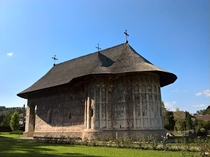 The historic church from the Humor Monastery Mnstirea Humorului Suceava county Romnia 