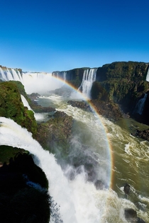 The Iguaz Falls as seen from the Brazilian side 