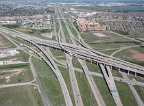 The Interchange between the LBJ Freeway and the George Bush Turnpike- Irving Texas