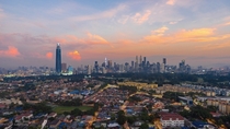 The Kuala Lampur skyline with its new tallest building - the Exchange  on the left