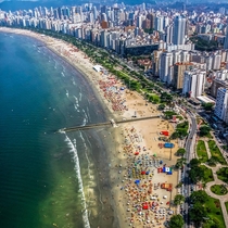 the largest beach front garden in extension in the world Santos Brazil