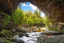The largest natural rock arch in the southern hemisphere m long m wide and m high Oparara Arch Karamea New Zealand 
