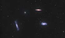 The Leo Triplet A group of galaxies  million light-years away 