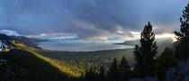 The light over Lake Tahoe last week  make sure to zoom in 
