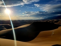 The magical time a little before sunset in Great Sand Dunes NP CA 