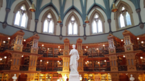 The main reading room of the Library of Parliament in Ottawa Canada