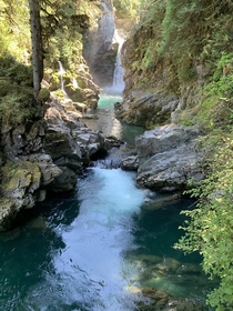 The majestic Mamquam falls near Squamish BC Canada 