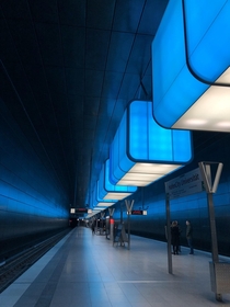 The metro station HafenCity Universitt in Hamburg Germany looks crazy With an interval  seconds the colors change to the next one on the scheme