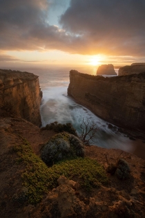 The mighty cliffs along the Great Ocean Road Australia 