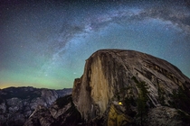The Milky Way over Half Dome Yosemite National Park Matthew Saville 