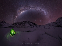 The Milky Way over Hooker Valley New Zealand 