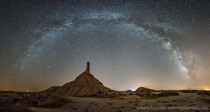 The Milky Way over Spains Bardenas Reales 