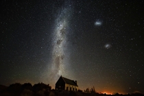 The Milky Way over the Church of the Good Shepherd NZ 