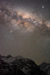 The Milky Way over the Wild Mans Brother Range New Zealand 