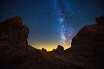 The Milky Way over Trona Pinnacles Calif 