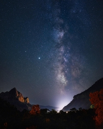 The Milky Way over Zion National Park 