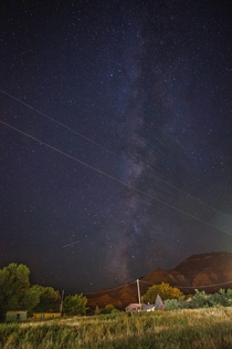 The Milky Way overhead near Bryce Utah 