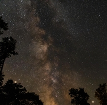 The Milky Way with Saturn and Jupiter seen from Northern Michigan 