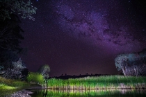 The milkyway downunder with reflections in water 