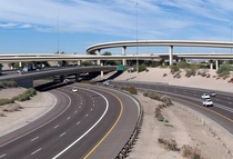 The Mini-Stack in Phoenix- The Intersection of I- Loop  and AZ - A result of voters approval of Prop  in  which gave Phoenix its current very excellent freeway system
