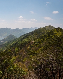 The mountains just outside of Busan Korea 