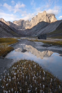 The mountains of Gates of the Arctic National Park reflected in the headwaters of Arrigetch Creek Gates of the Arctic Alaska  mattymeis