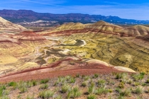 The multi-colored layers of the Painted Hills Oregon 