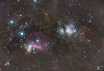 The Nebulae of Orion shot from just outside Salt Lake City Utah with a Nikon D and Samyang mm 
