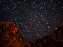 The night sky above Arches National Park 