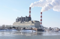 The Nikola Tesla coal power plant in Serbia during winter