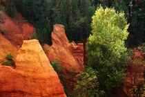The Ochre Rocks of Roussillon Provence France 