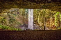 The oculus Silver Creek Falls Oregon 